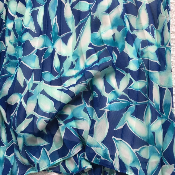 Chaps Floral Pleated Skirt Medium New - Picture 3 of 8