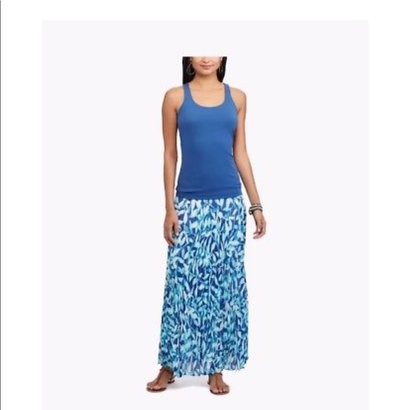 Chaps Floral Pleated Skirt Medium New - Picture 8 of 8