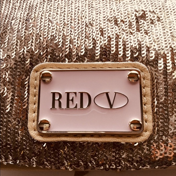 NWT Metallic gold sequined ruched crossbody bag - Picture 4 of 8