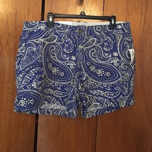 NWT!!!   Blue Paisley shorts