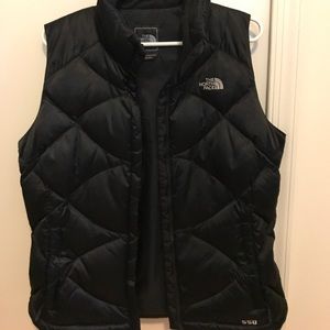 Women's North Face black puffer vest