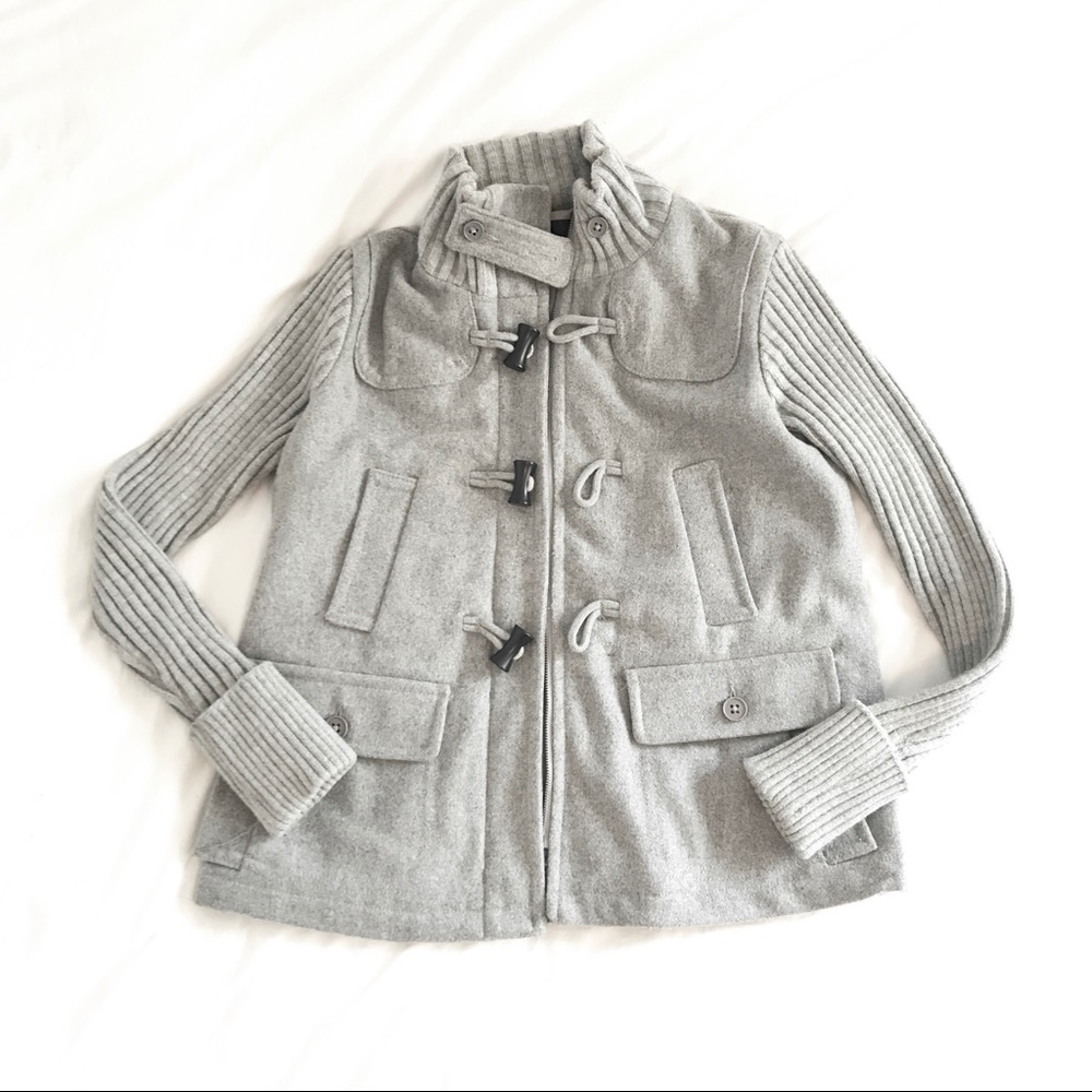 GAP Wool Toggle Coat with Sweater Sleeves