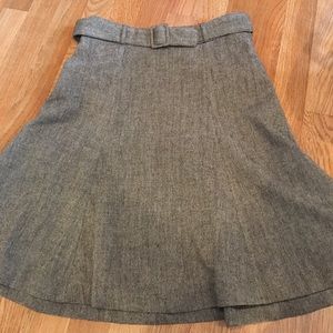 H&M Brown Cream Vintage Style High Waisted Skirt 4
