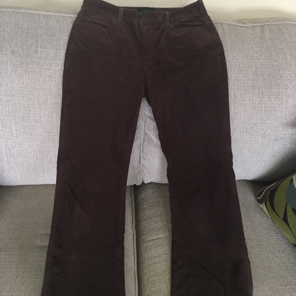 Talbots Brown Heritage Straight Leg Cord Pants