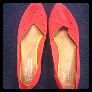 Toms red flats 8.5