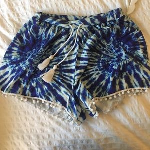 ASOS Tie Dye Pom Pom Shorts Size 4