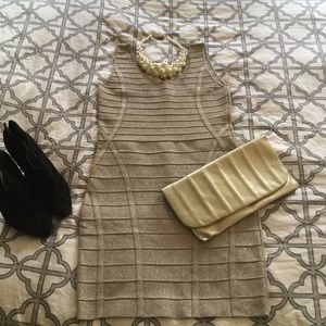 Gold bandage dress🥂