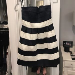 Navy and white dress