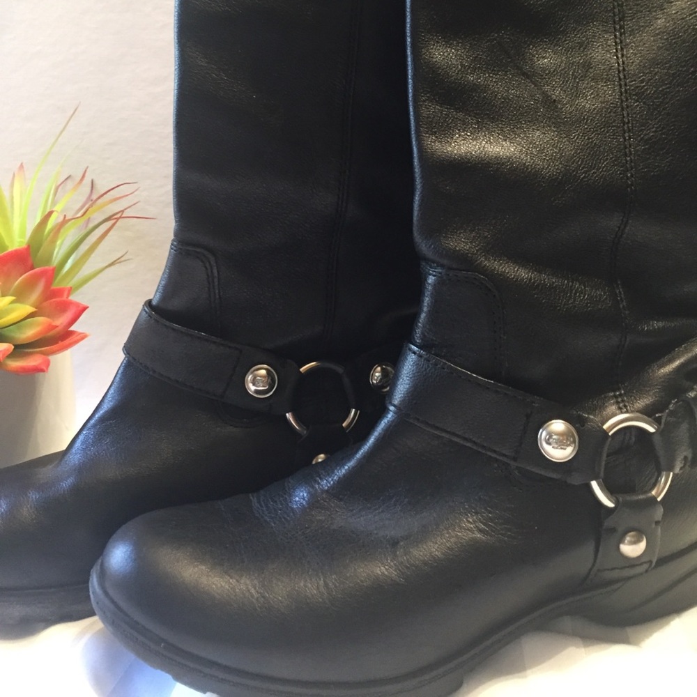 Coach Black Leather Tall Boots