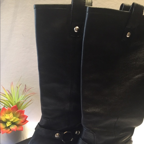 Coach Black Leather Tall Boots - Picture 2 of 7