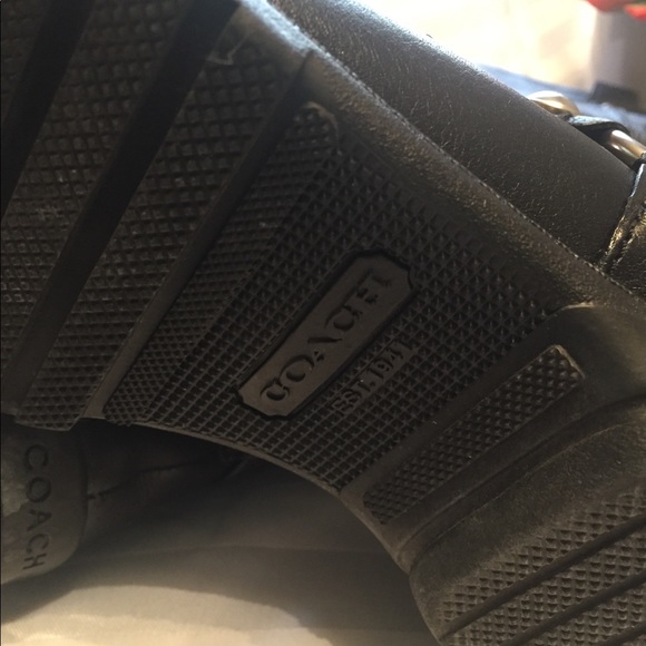 Coach Black Leather Tall Boots - Picture 5 of 7