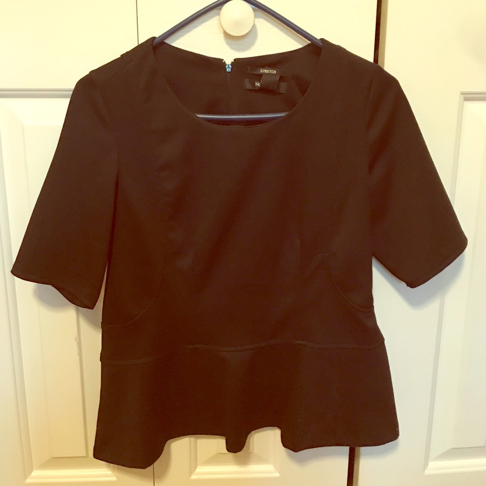 Black 3/4 Sleeve Dress Shirt