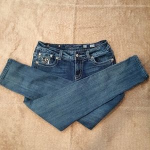 Miss Me Embellished Straight Leg Blue Jeans *price