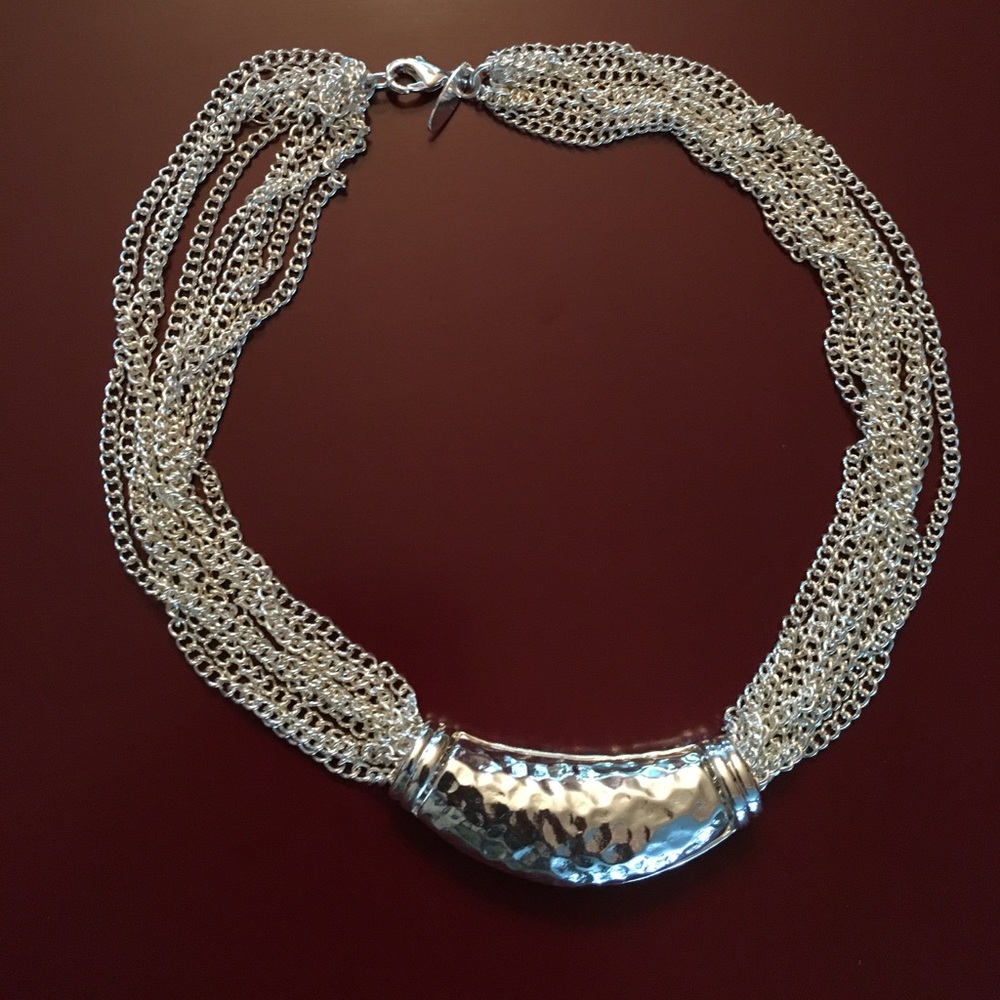 Silver tone necklace. Never worn