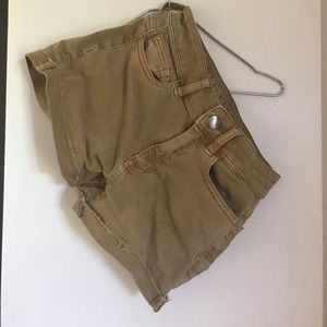 American Eagle tan high rise shorts size 00