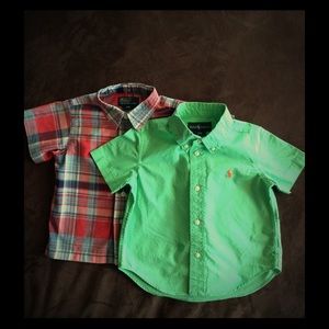 Ralph Lauren shortsleeve button downs bundle of 2