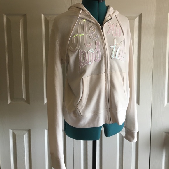 Aero Light Weight Hooded Zip Sweater Sequins - Picture 2 of 4