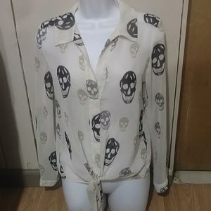 Sheer skull top