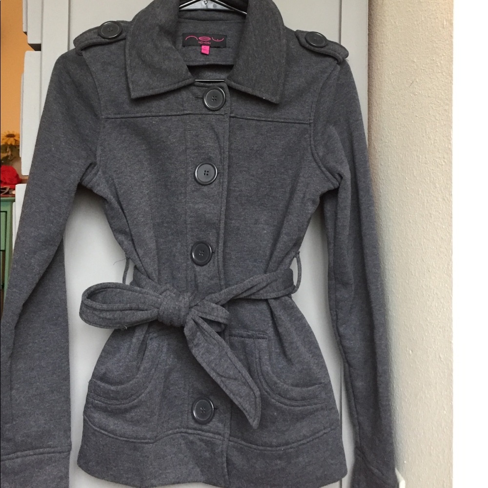 Gray pea coat