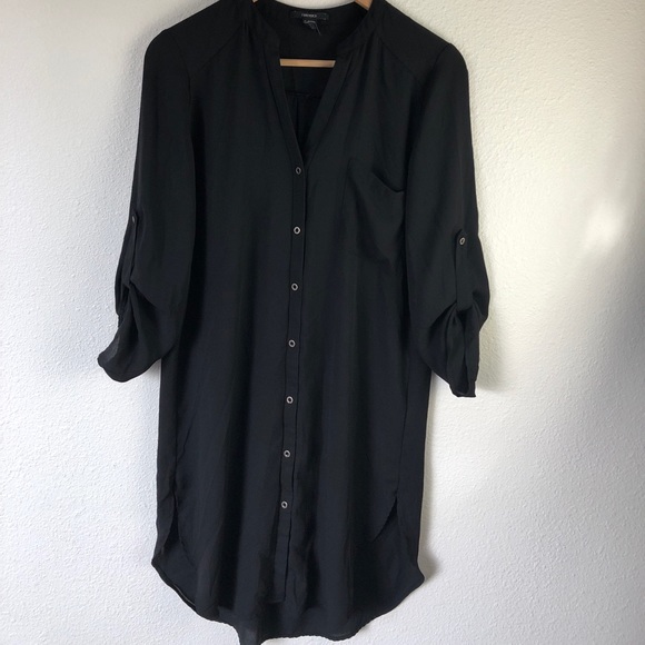Forever 21 Dresses & Skirts - 💕Forever 21 Black Shirt Dress sz S 💕4x$20❤️
