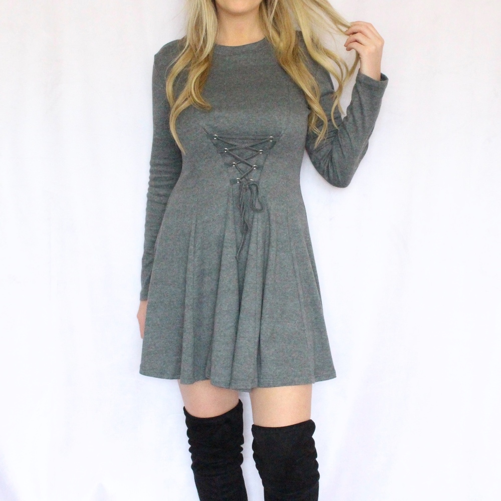 🍁Dress with Corset Detail - Picture 2 of 4