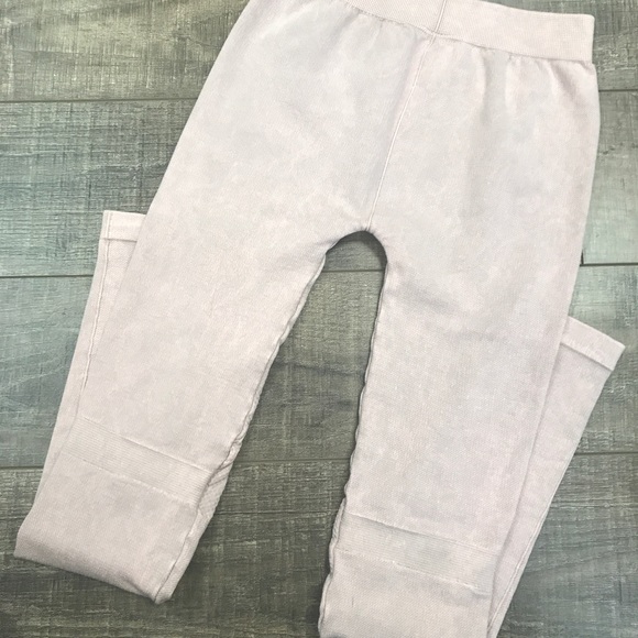 LAST PAIR! Pink Distressed Leggings - Picture 2 of 3