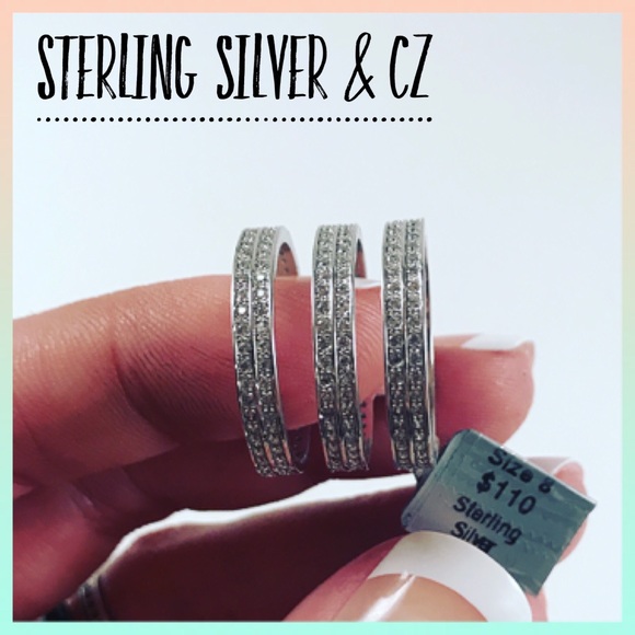 Silverskylight Jewelry - 925 Sterling silver cubic zirconia size 8 ring