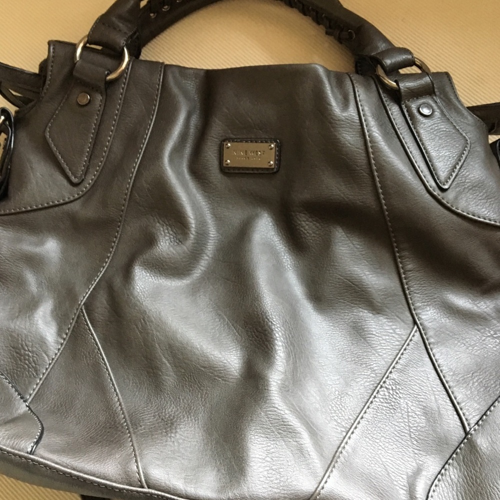 Nine West - charcoal grey large tote- new
