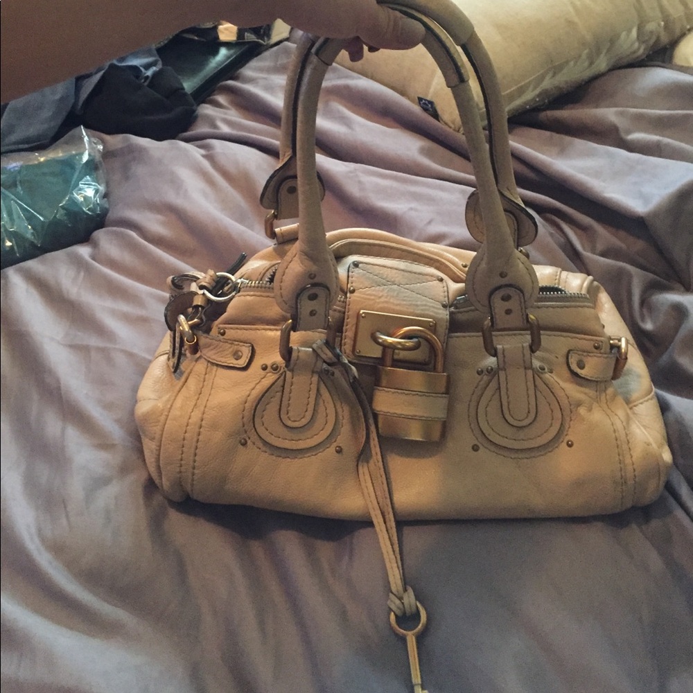 CHLOE PADDINGTON BAG. Cream colour