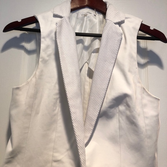 Calvin Klein white long vest - Picture 2 of 3