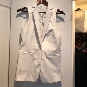 Calvin Klein white long vest