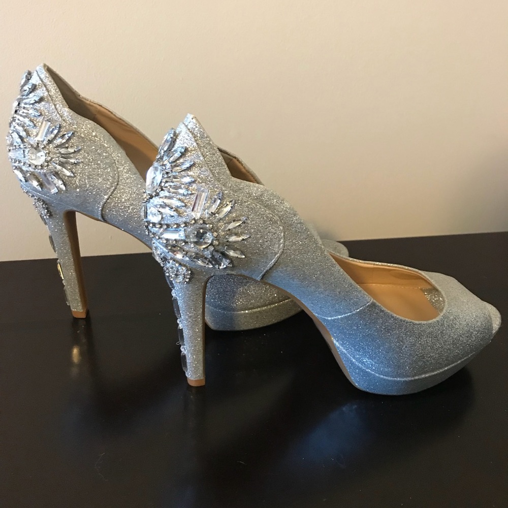 Gianni Bini Jeweled Peep-Toe Pumps