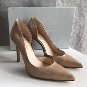 Jessica Simpson ‘Claudette’ nude patent heels