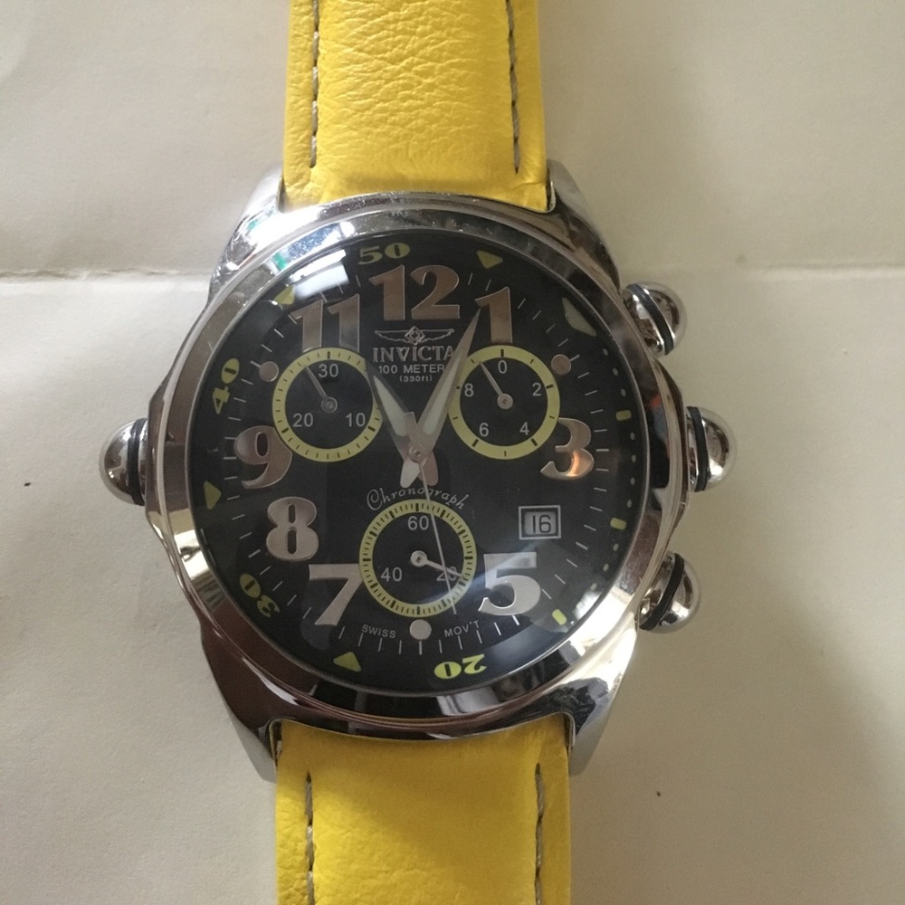 Invicta watch w/ yellow band!