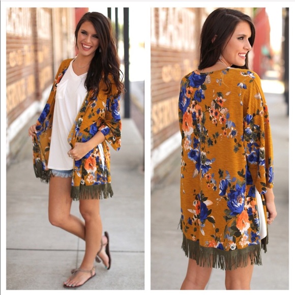Infinity Raine Sweaters - LAST ONE! Boho Chic Fringed Kimono