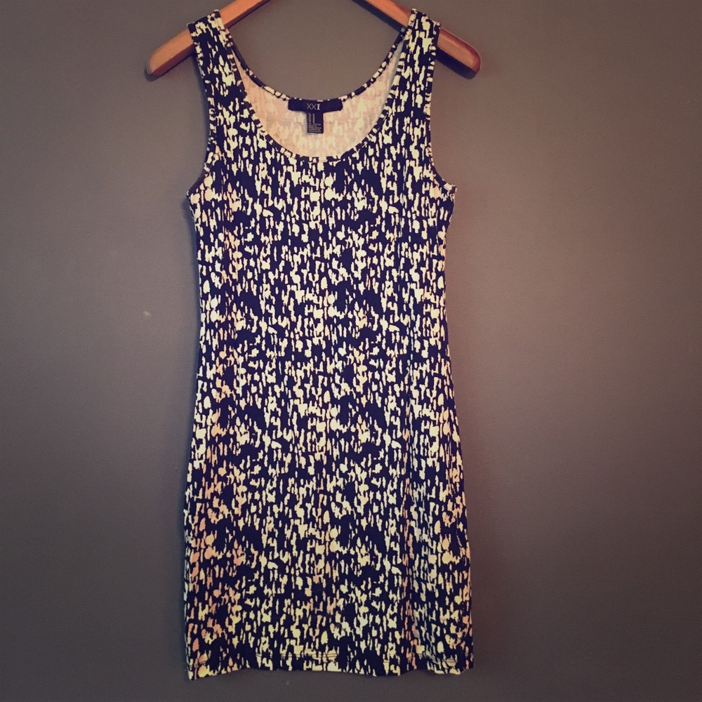 Black and white mini dress