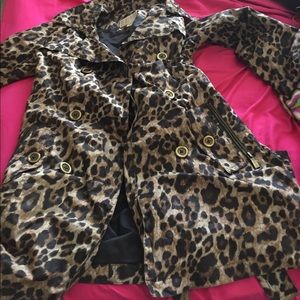 Michael Kors Leopard Trench Coat