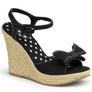 ✨Black pinup couture espadrille wedges 7
