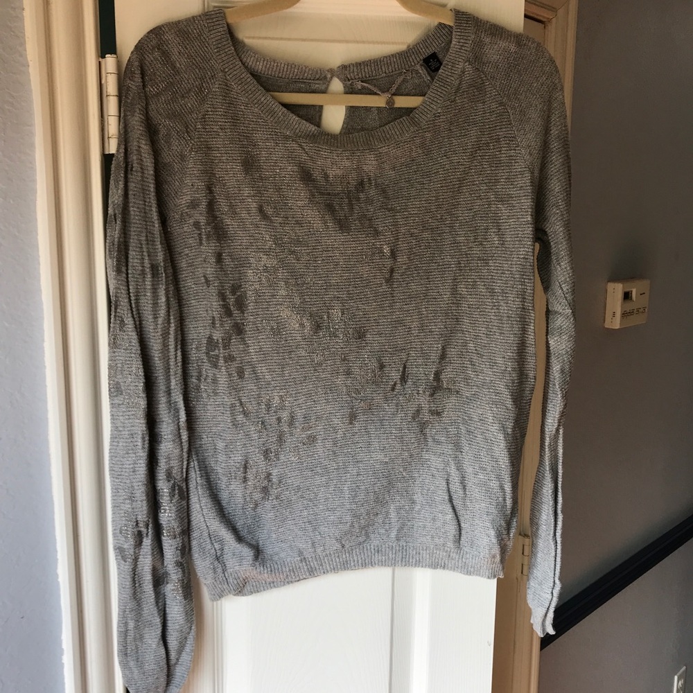 ❤️LAST DAY❤️ silver patterned sweater