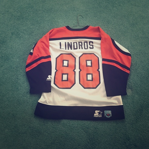 starter shirts tops eric lindros philadelphia flyers jersey eric lindros flyers starter jersey