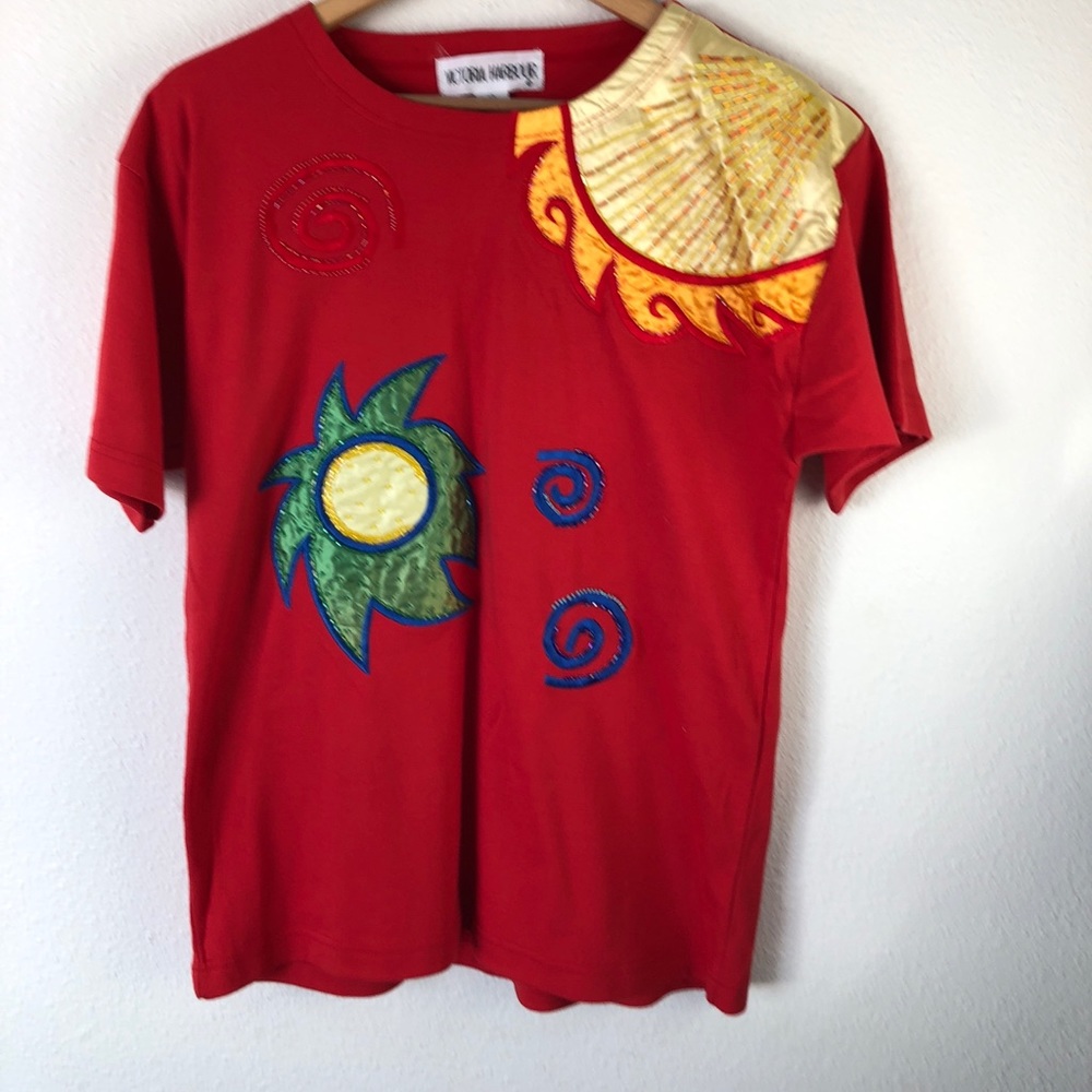 90s vintage top Victoria Barbour sz Medium Sun