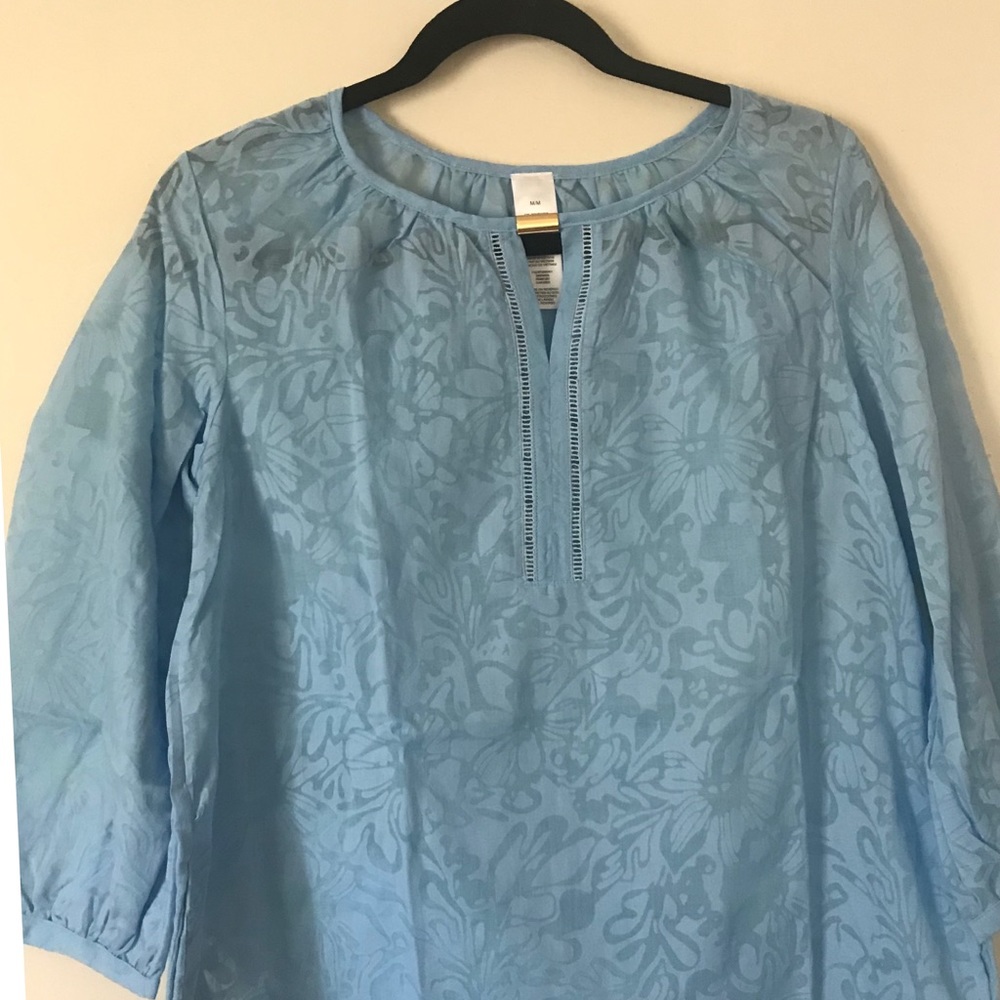 AVON Sky Blue Floral Tunic