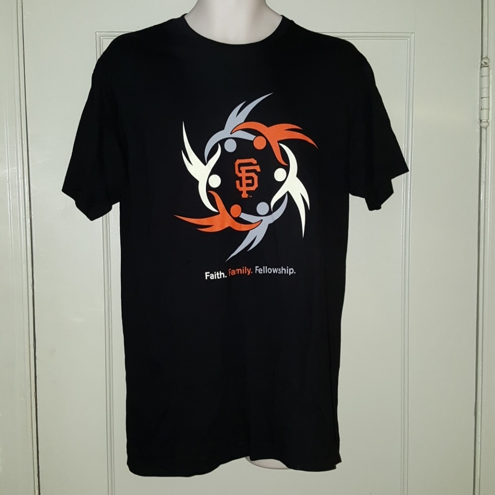 SF Giants Fellowship Day Black Unisex Shirt Sz M