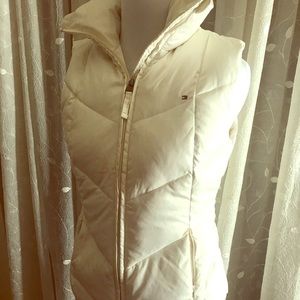 Tommy Hilfiger Quilted Ivory Puffer Vest