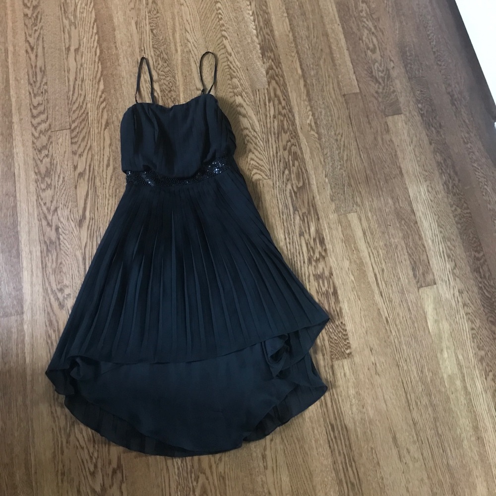 Hi-lo black dress