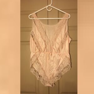 Baby Pink Lace and Satin body suit