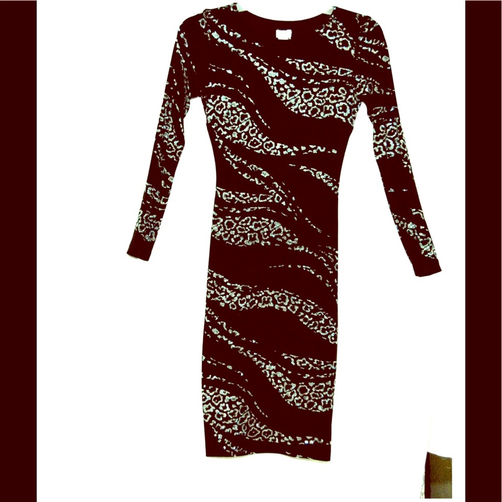 Cache Black and Silver Dress