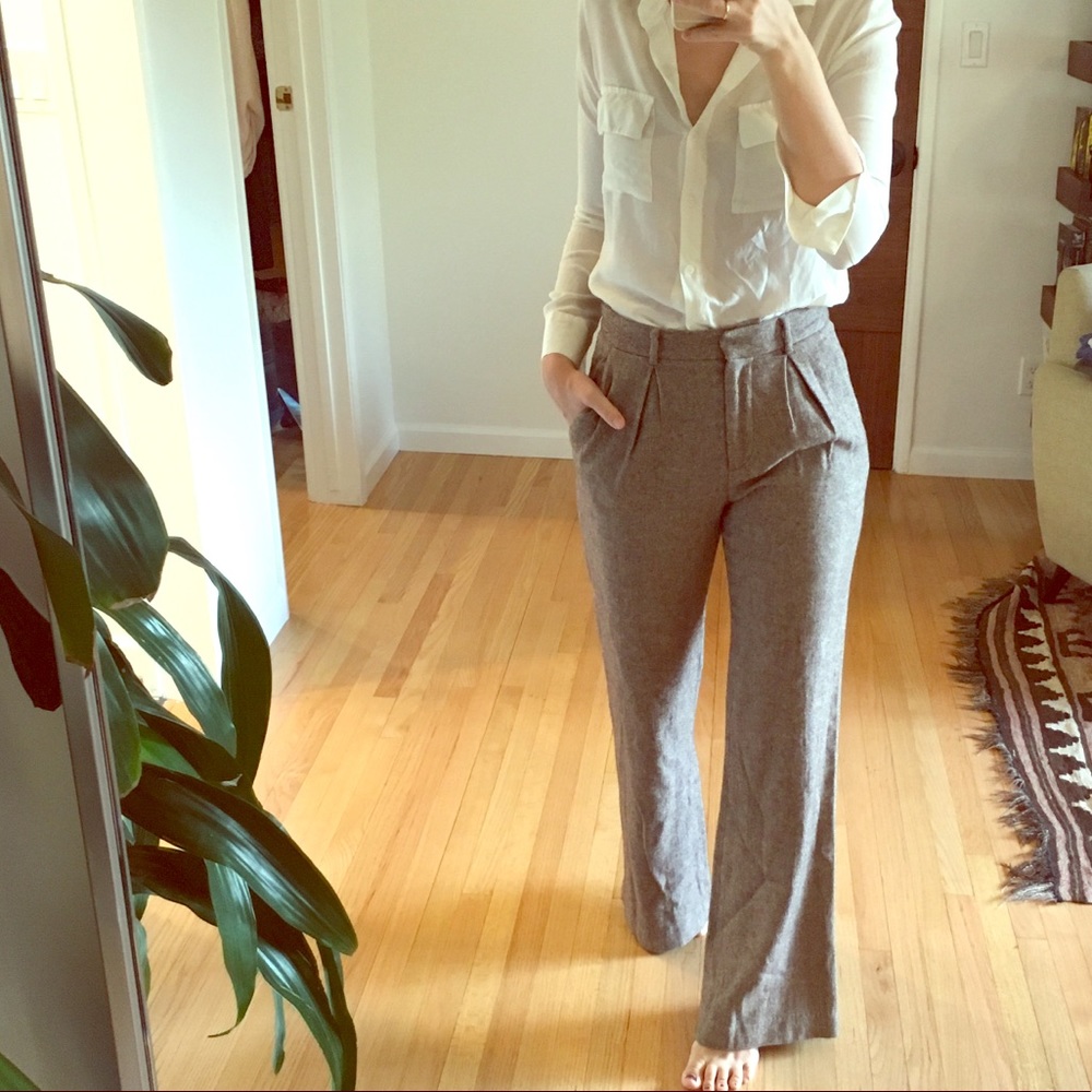High Waisted Tweed Trousers by Steven Alan