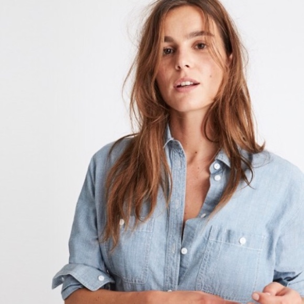 Madewell Chambray Oversized Ex-boyfriend shirt
