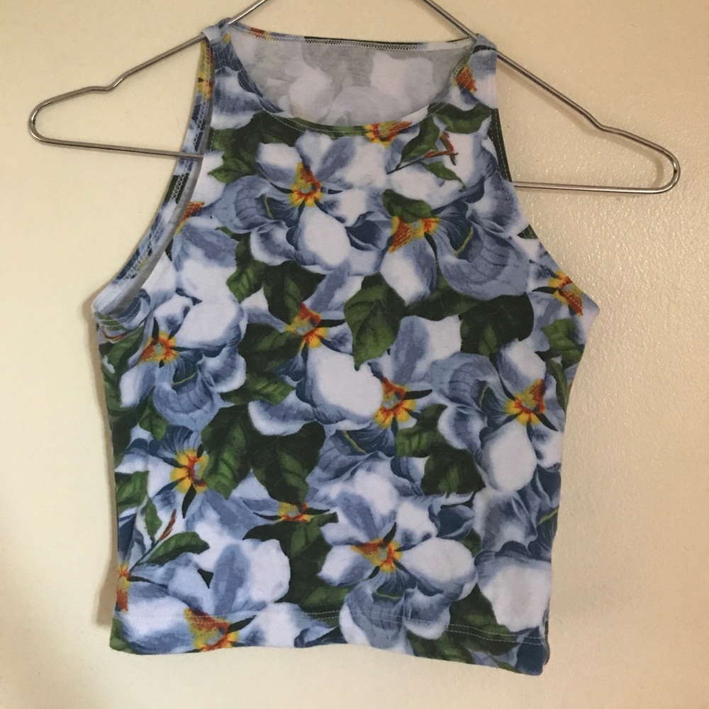American Apparel floral crop top size xs